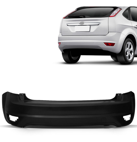 Parachoque Traseiro Focus Hatch 2008 A 2011 2012 2013 Preto