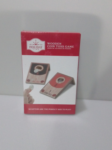 Juego Navideño Wooden Coin Toss Game Holiday Time Nuevo (Usado)