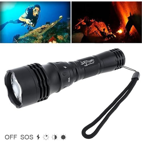 Linterna De Buceo Led, 5 Modos, Linterna De Buceo Noctu...