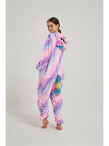 Imagen 2 de 10 de Pijama Kigurumi ® Unicornios Adulto Mameluc Disfraz S M L Xl