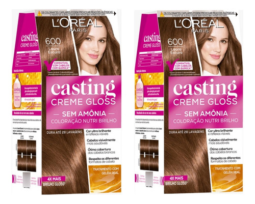 2 Tinta Cabelo Coloração Casting Gloss Louro Escuro L'oreal