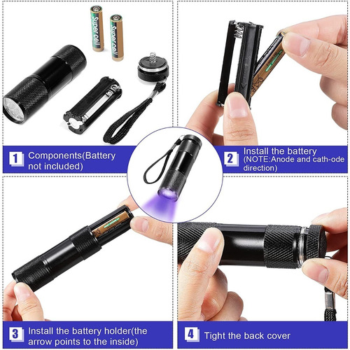 Imagen 4 de 9 de ¡ Linterna Uv Led Uv Ultravioleta Luz Negra Experimentos !!