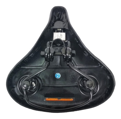 Asiento Negro Ancho Para Bicicleta Playera Con Resorte