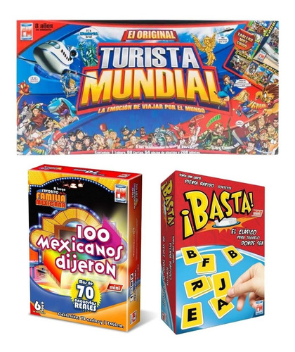 3 Pack Familia | Turista Mundial + 100 Mexicanos + Basta