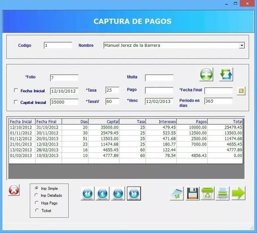 Programa Para Prestamos 40% Descto