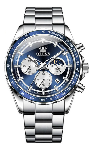Reloj De Acero Inoxidable 2945 Chronograph Luminous Para Hom