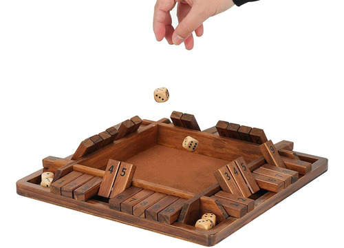 Tuahoo Juego De 4 Jugadores Shut The Box Juego De Dados De N