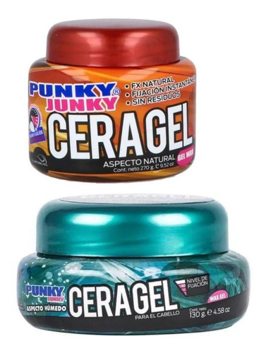 Pack 2 Punkyjunky Ceragel Aspecto Natural Humed Para Cabello
