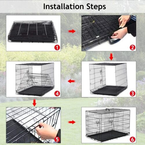 48 Extra Large Dog Crate Kennel Folding Pet Cage Kennel Nnk