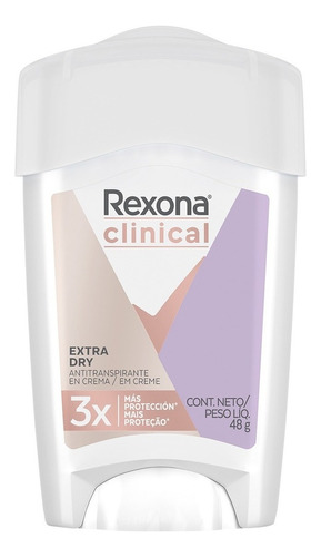 Desodorante Rexona Clinical Extra Dry En Crema Mujer 48g