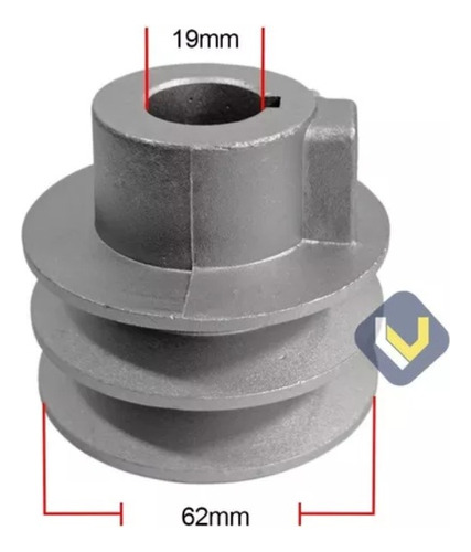 Polea Motor Gx160/200 5,5/6,5hp 19mm Y 20mm