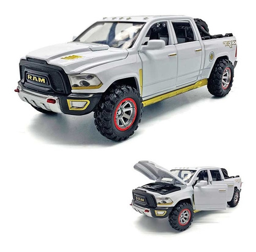 1:32 Dodge Ram Trx Miniatura De Metal Autos Con Luces Y Soni