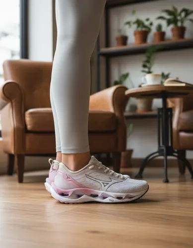 Tênis Mizuno Wave Stratos 3 Feminino Original Bege/rosa 37