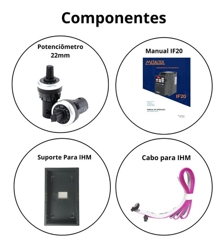 Inversor De Frequência 30cv 220v 90a Metaltex Trifásico If20