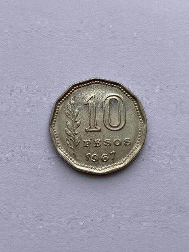 Moneda De 10 Pesos Argentinos De 1967