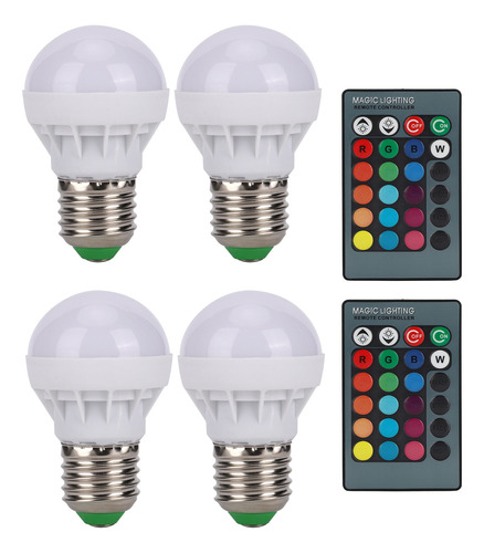 Bombillas E27 Rgb Que Cambian De Color, 40 W, Control Remoto