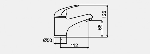 Imagen 2 de 2 de Lavatorio Win Hidromet Monocomando De Apoyo 40001 Para Baño
