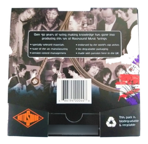 Imagen 2 de 3 de Cuerdas Bajo Eléctrico Rotosound Rb 40 Bajo 4 Cuerdas 40-100