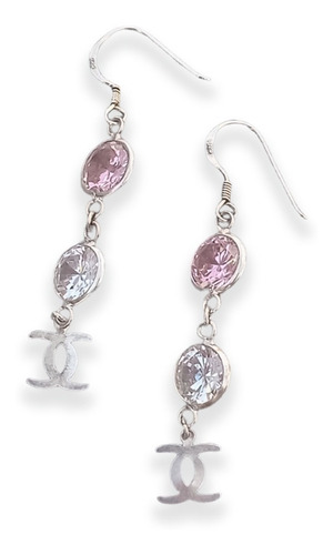 Imagen 1 de 3 de Pendientes Plata Italiana 925 Con Circonitas Modelo C