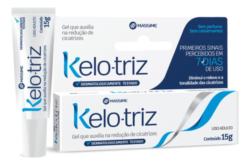  Kelo-triz 15g - Tratamento Queloides E Cicatrizes = Kelocote