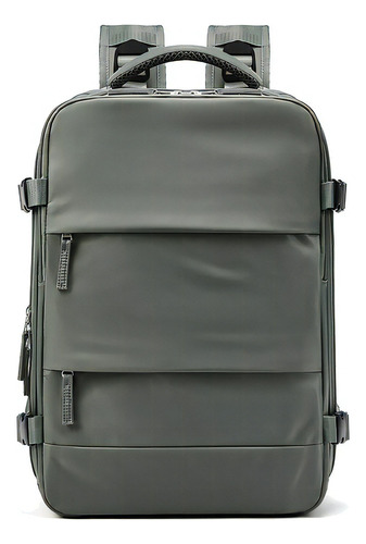 Mochila viaje Bison Carry On color verde oscuro diseño liso 23L