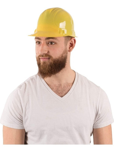Imagen 4 de 4 de Sombrero Plastico Constructor Disfraz Obrero X 12 Unidades