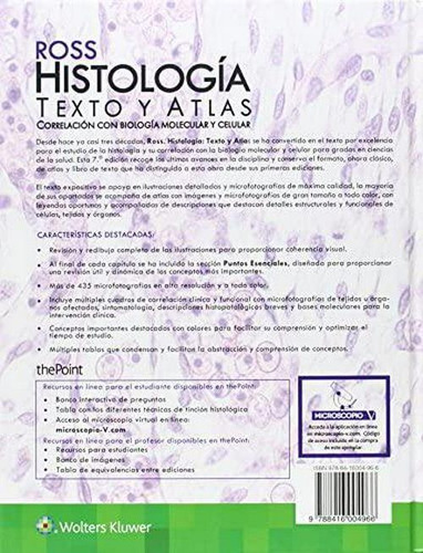 Imagen 2 de 2 de Ross. Histología: Texto Y Atlas - Biología Molecular Celular