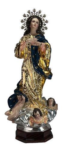 Inmaculada Concepcion De Maria 130cm Hoja De Oro Y Accesorio