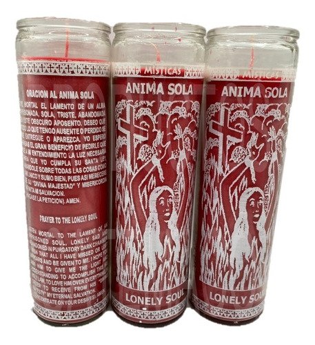 12 Veladoras Esotericas Anima Sola/ Calidad Premium