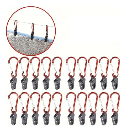 Wa 20 Clips For Lona, Clips Resistentes Al Viento Con