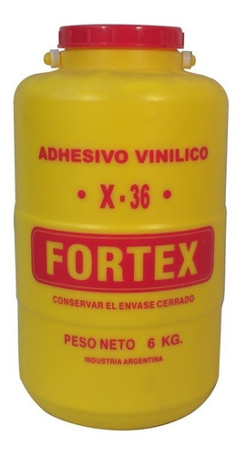 Imagen 1 de 1 de Adhesivo Vinilico Pegamento Fortex X36 X 6kg Carpinteria 
