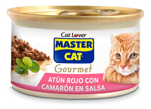 24 Latas Alimento Húmedo Gatos Master Cat Atun Rojo Camaron