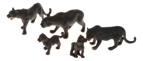 Set De Leopardo Negro Modelo Wild Animal, Para Niños Y Niños