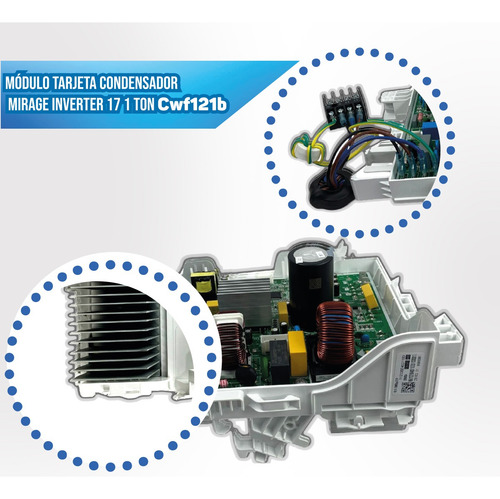 Módulo Tarjeta Condensador Mirage Inverter 17 1 Ton Cwf121b