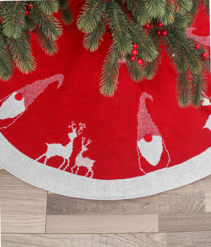 Delantal De Punto Con Faldón De Árbol Para Decoración Navide