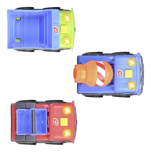 Abc - Trucky. Camiones De Construcción 13 Cm - Con Luces. Color Azul