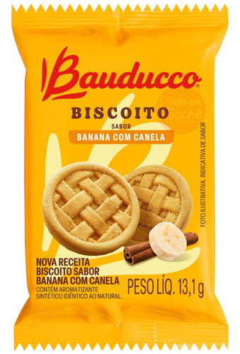 100un Biscoitos Amanteigados Sortidos Bolacha Bauducco Sache