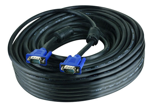 Cable Vga 5 Metros Db15 Macho Con Filtros Pc Monitor Grueso