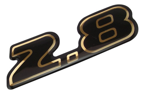 Emblema Adesivo 2.8 S10 Blazer 2002 Em Diante Preto Dourado