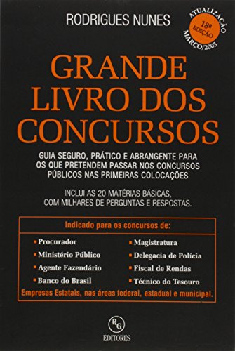 Libro Grande Livro Dos Concursos De Maria Inês Nunes Rg Edit