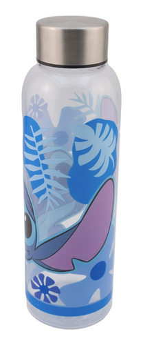 Botella De Agua Transparente C/tapa Disney Stitch 600 Ml