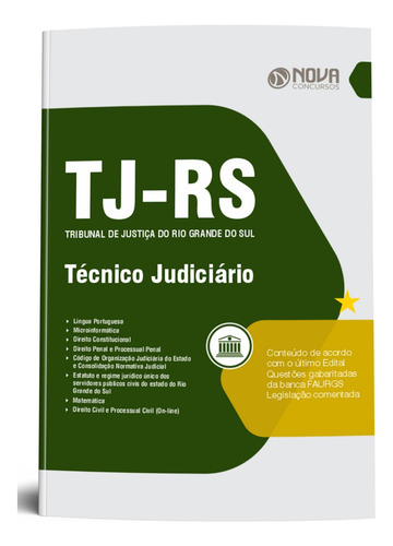 Apostila Concurso Tj-rs 2023 Tribunal De Justiça Do Rio Grande Do Sul Técnico Judiciário - Editora Nova