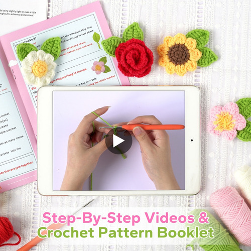 Kits Iniciais De Crochê Broche Diy Com Agulha De Agulha De C