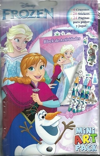 Mini Art Pack (frozen) (libro + 4 Crayones + 20 Stickers)