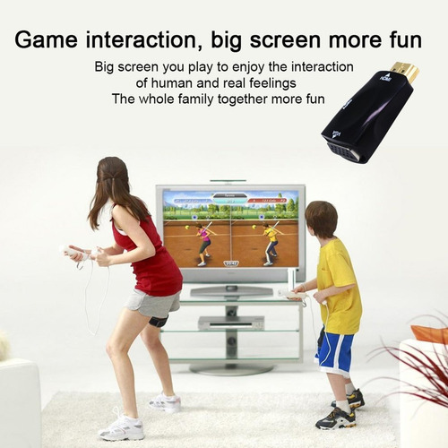 1080p Hdmi Macho Para Vga Fêmea Adaptador Conversor De Víd