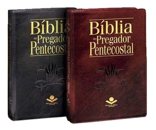 Kit Com 02 Bíblias Do Pregador Pentecostal Rc Índice Vinho