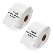 Comprar Rollo 1600 Etiqueta Termica Adhesiva 3x2cm Pack 2 Rollos
