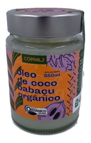 Óleo De Coco Babaçu Refinado 350ml - Orgânico (sem Glúten)