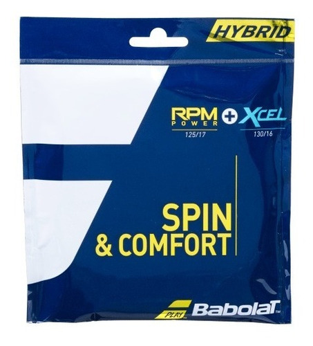 Corda Babolat Hybrid Rpm Power 125 +xcel 130 - Set C/ 6m Cd