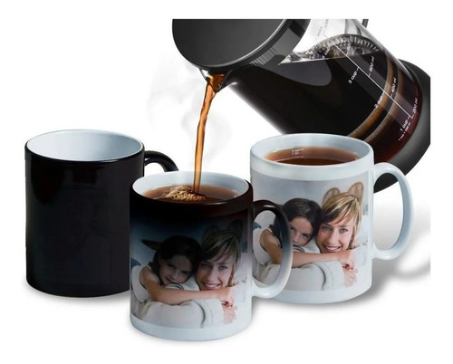 Imagen 4 de 5 de Taza Magica Personalizada Cambia Color Con Agua Caliente